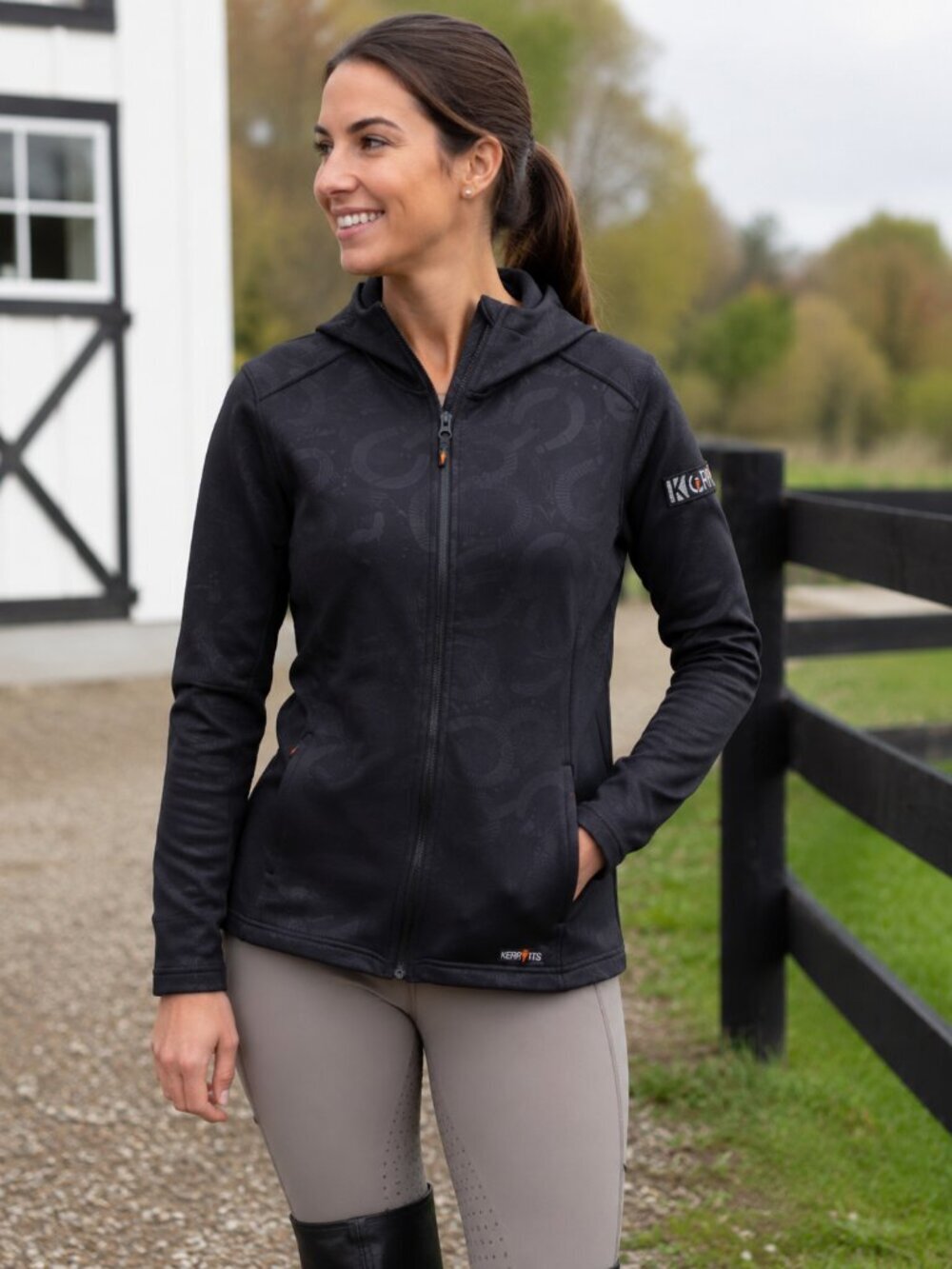 KERRITS Softshell Riding Jacket Black Size Medium